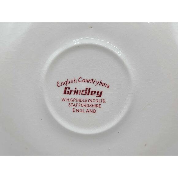 Vintage Grindley Staffordshire Saucer English Country Red ~5 3/4. Choice - Picture 3 of 4